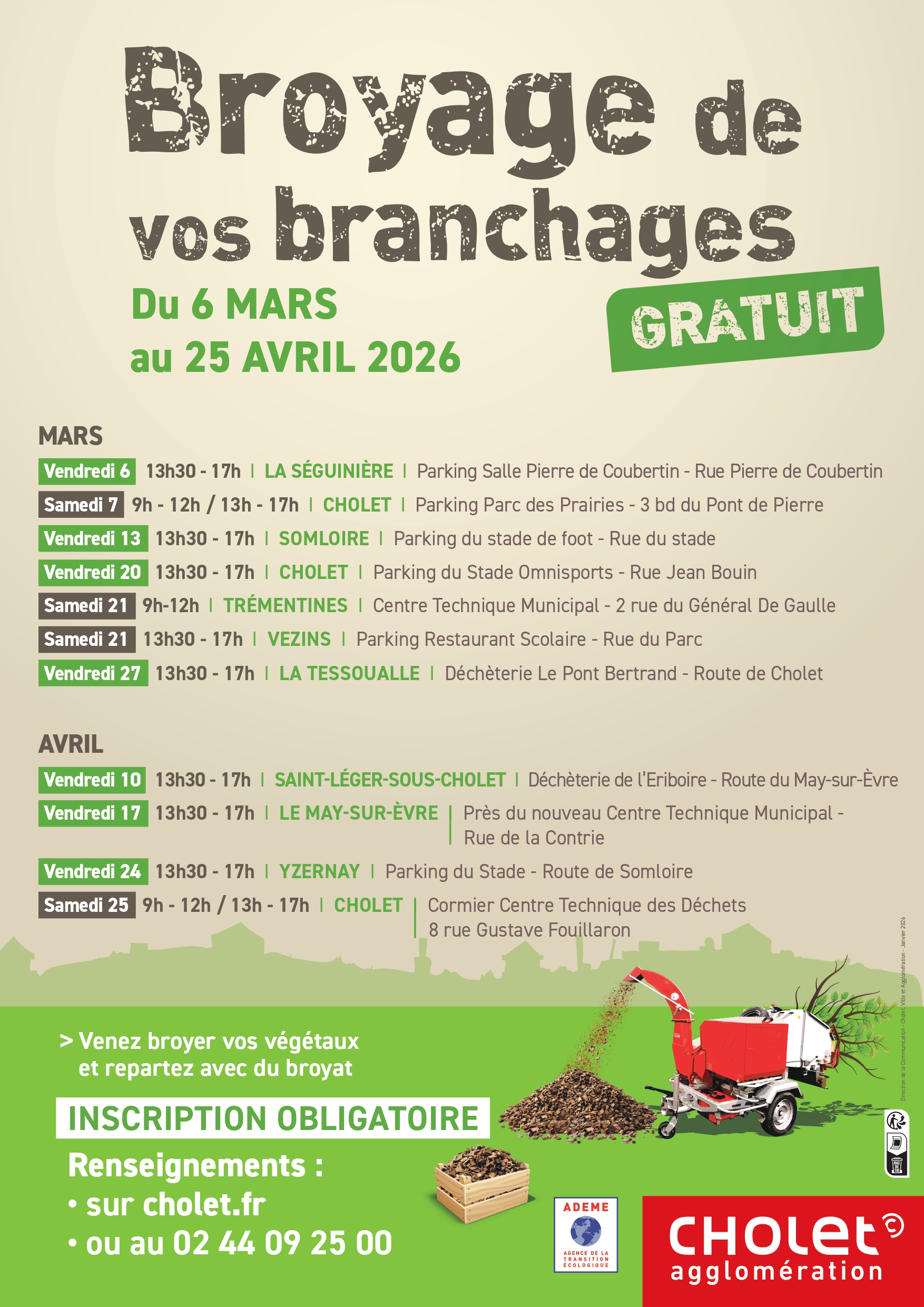 Broyage des végétaux