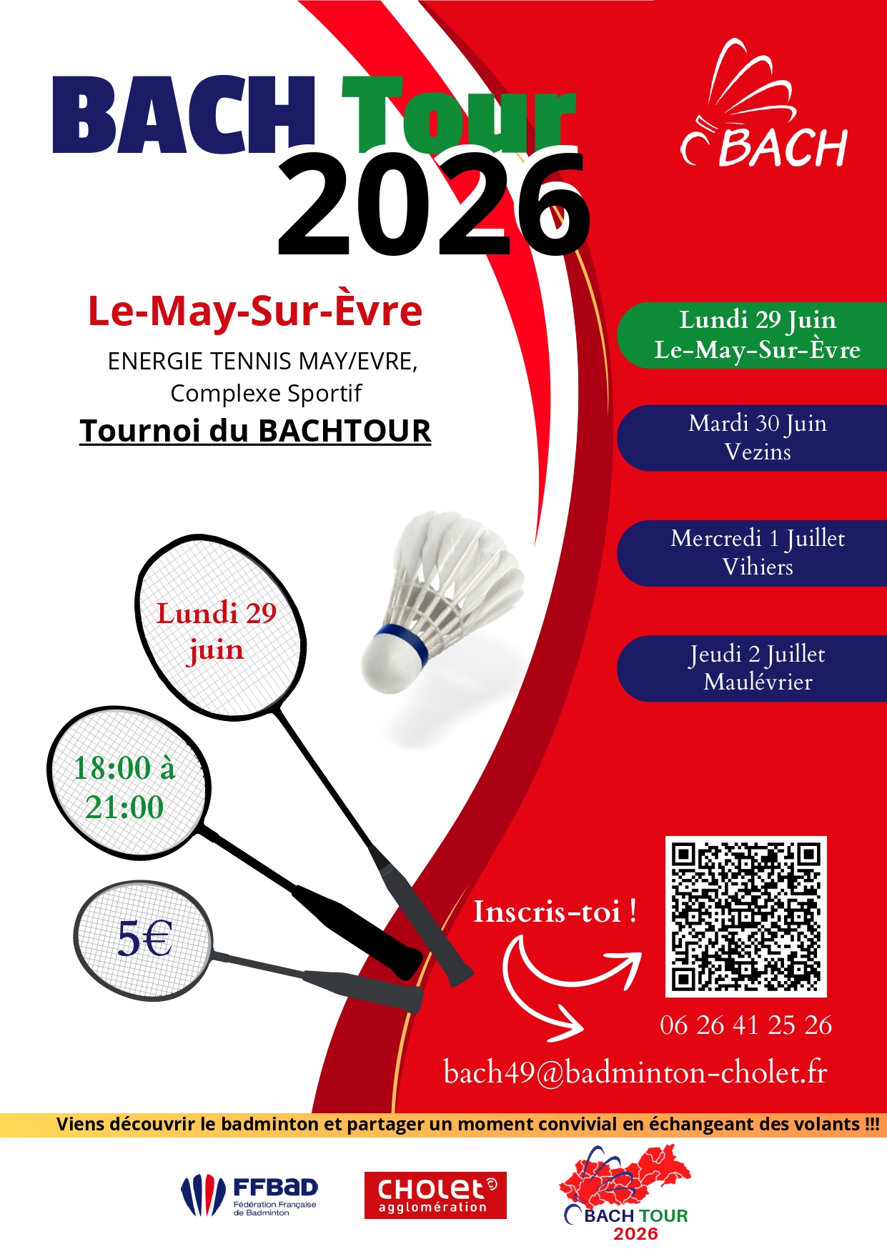 Tournoi du Bachtour – Lundi 29 juin 2026